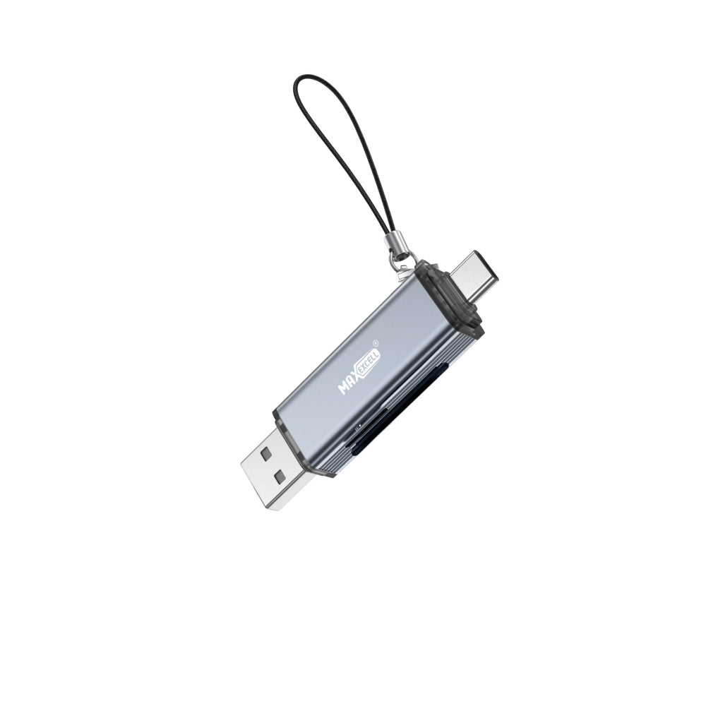 MAXEXCELL Lettore Schede SD/Micro SD USB-A & Type-C – Doppia Interfaccia