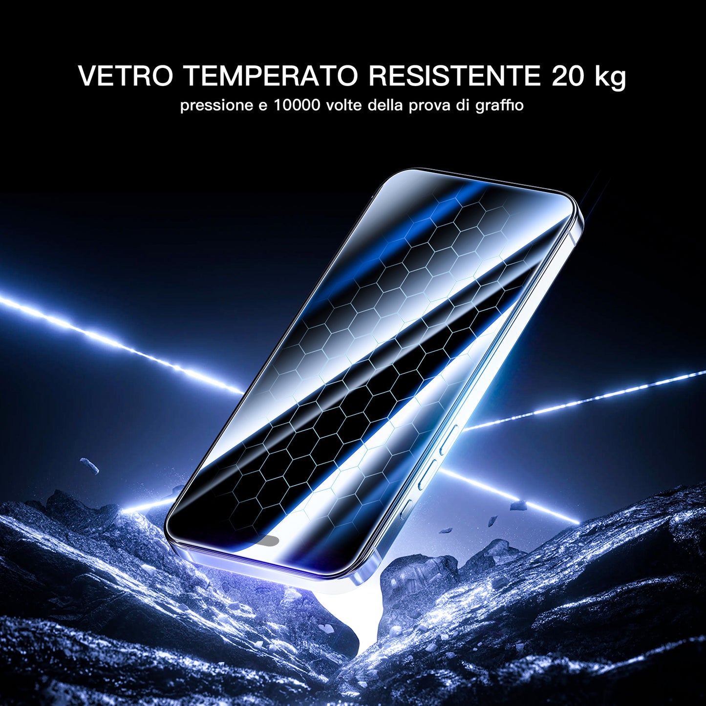 2 PEZZI Compatibile con iPhone Pellicola Vetro Temperato Serie iPhone – Protezione Totale, Zero Compromessi - MAX-E100