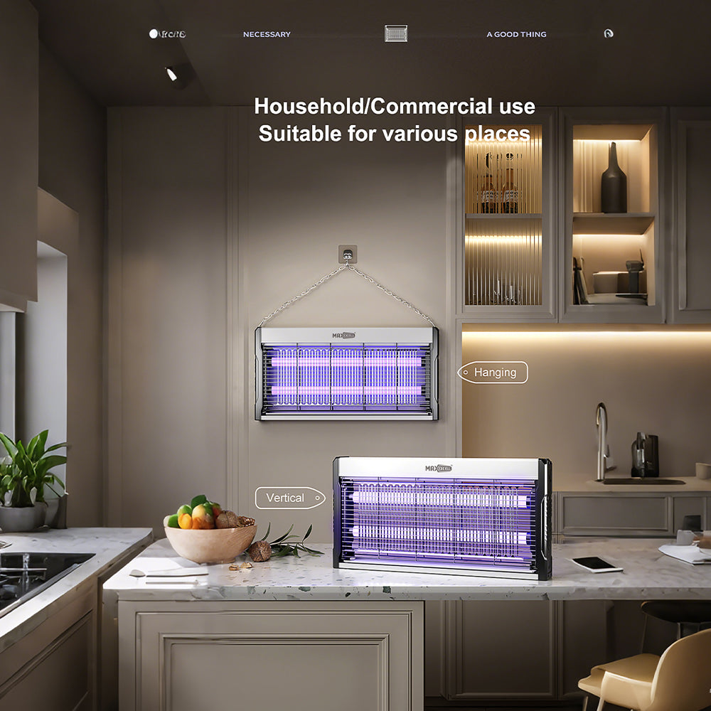 Lampada Antizanzare Elettrica LED Purple Wave – Tecnologia UV 360-400 nm, Silenziosa ed Ecologica, Uso Interno ed Esterno - MAX-J103
