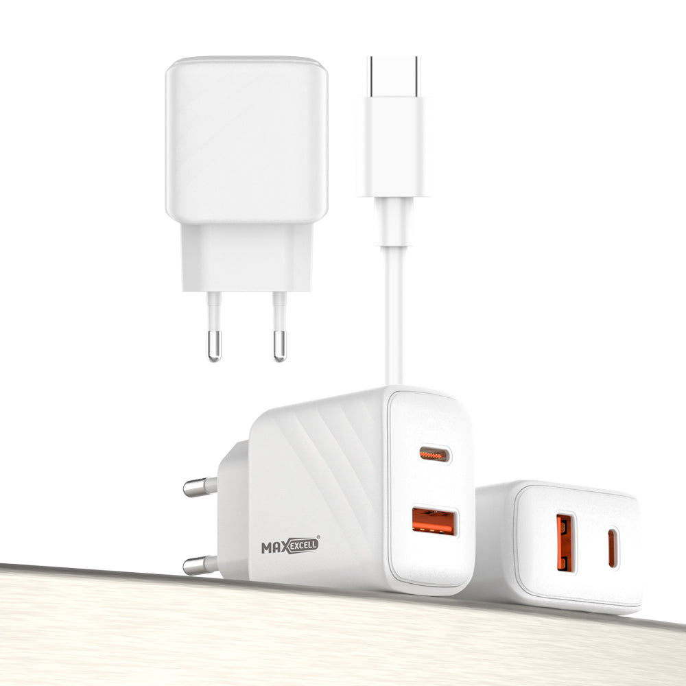 MAXEXCELL Caricabatteria per Cellulare 35W PD + 20W QC
