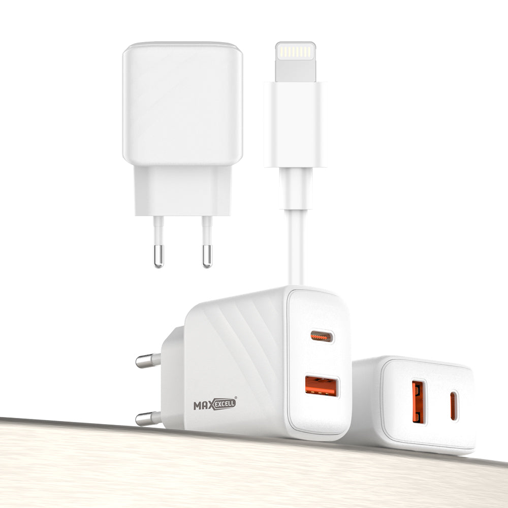 MAXEXCELL Caricabatteria per Cellulare 35W PD + 20W QC