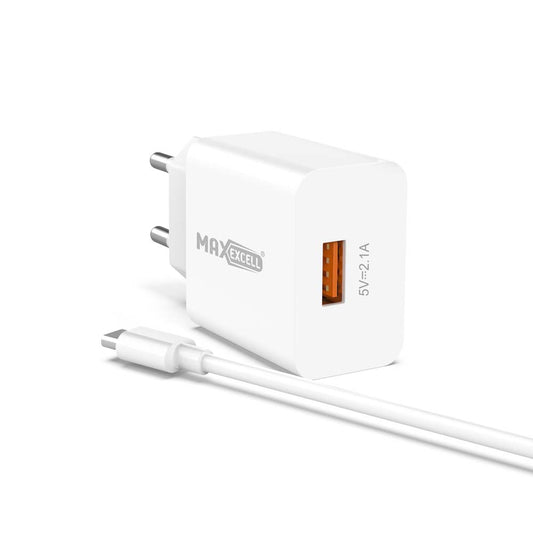 MAXEXCELL Caricabatteria per Cellulare 5V 2.4A