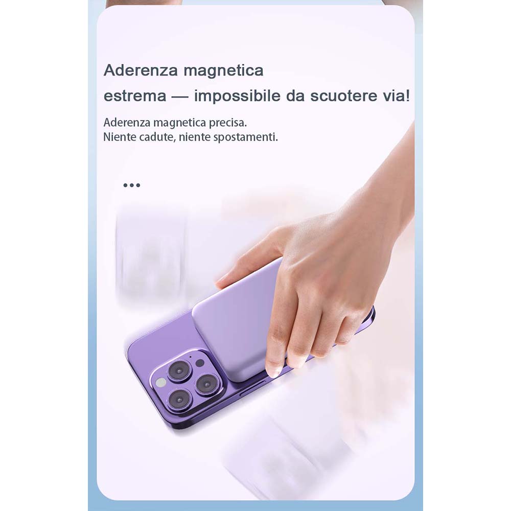 Power Bank 10000mAh – Ricarica Wireless 15W + USB-C 20W Bidirezionale - MAX-F106