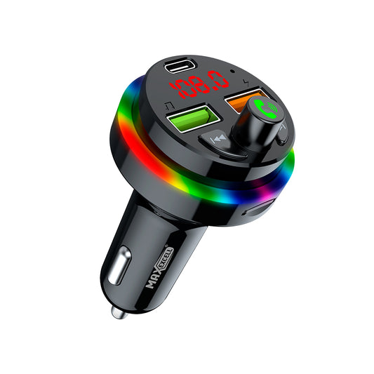 Car MP3 Bluetooth con USB-C PD 25W, Doppia USB-A e Illuminazione RGB - MAX-M105