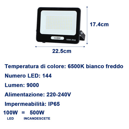 Faretto LED da Esterno – Impermeabile IP65, Luce Potente a Risparmio Energetico, Ideale per Giardini- MAX-0112