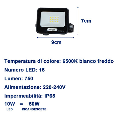 Faretto LED da Esterno – Impermeabile IP65, Luce Potente a Risparmio Energetico, Ideale per Giardini- MAX-0112