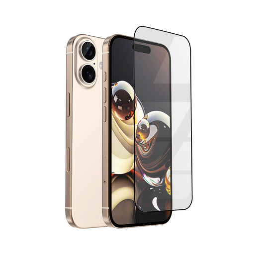 Compatibile con iPhone Pellicola in Vetro Temperato con Bordo Nero – Ultra Resistente, Invisibile e Facile da Applicare - MAX-E102