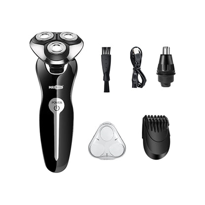 Kit 3 in 1 Rasoio Elettrico – Barba, Capelli e Peli Naso in un Solo Dispositivo - MAX-Q107