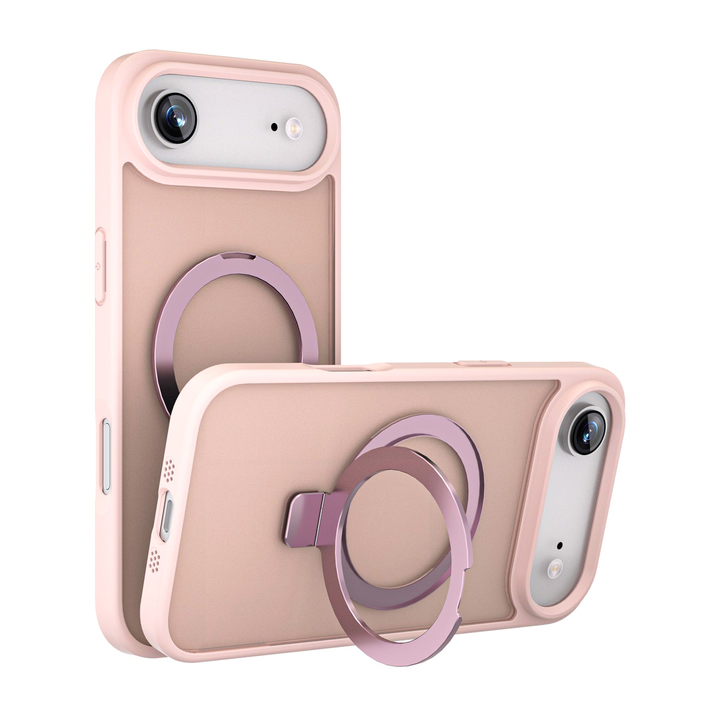 MAXEXCELL Cover per iPhone serie 17 – Cover Magnetica con Supporto, Effetto Pelle Morbida
