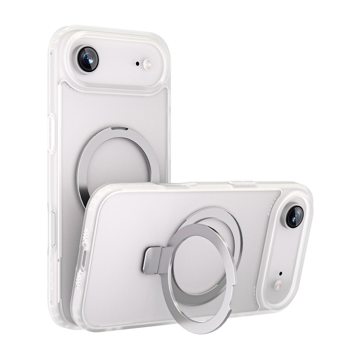 MAXEXCELL Cover per iPhone serie 17 – Cover Magnetica con Supporto, Effetto Pelle Morbida