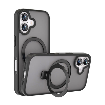 MAXEXCELL Cover per iPhone serie 17 – Cover Magnetica con Supporto, Effetto Pelle Morbida