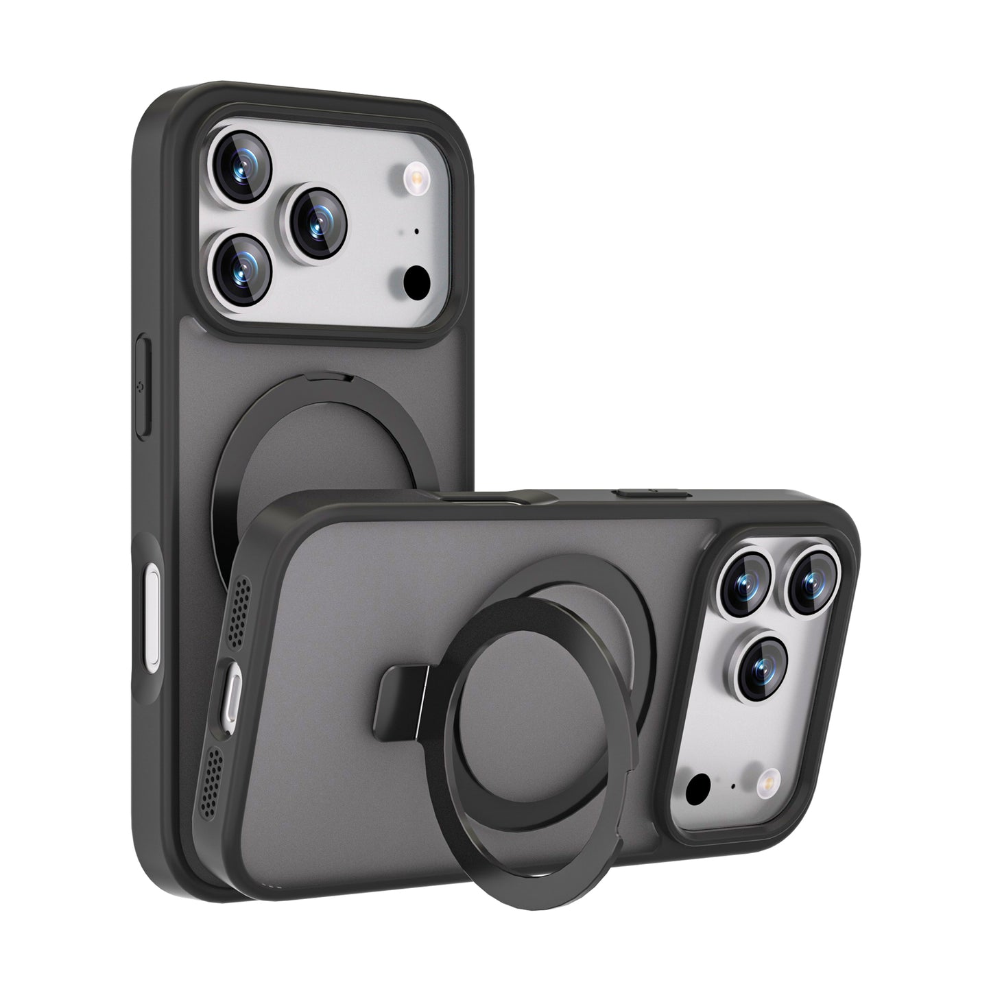 MAXEXCELL Cover per iPhone serie 17 – Cover Magnetica con Supporto, Effetto Pelle Morbida
