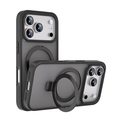 MAXEXCELL Cover per iPhone serie 17 – Cover Magnetica con Supporto, Effetto Pelle Morbida