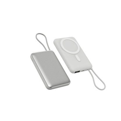 Power Bank 10000mAh - Wireless 15W, Output 22.5W, Cavo USB-C Integrato - MAX-F105