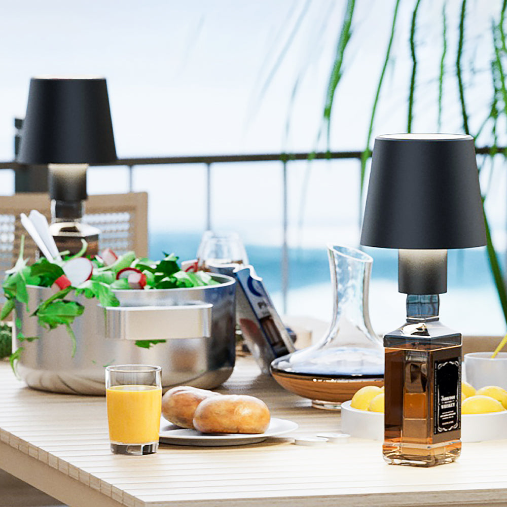 Lampada da Tappo per Bottiglia – Ricaricabile via USB con 3 Livelli di Luminosità – Controllo Touch – 1200 mAh – Luce LED Protettiva per gli Occhi - Atmosfera Unica per Ogni Occasione - MAX-O106