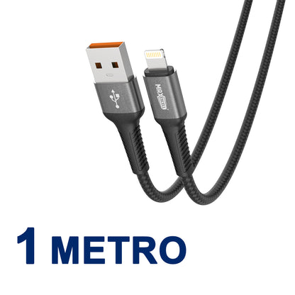 Cavo USB-A a Lightning 3.5A – Intrecciato, con Connettori in Alluminio - MAX-B108