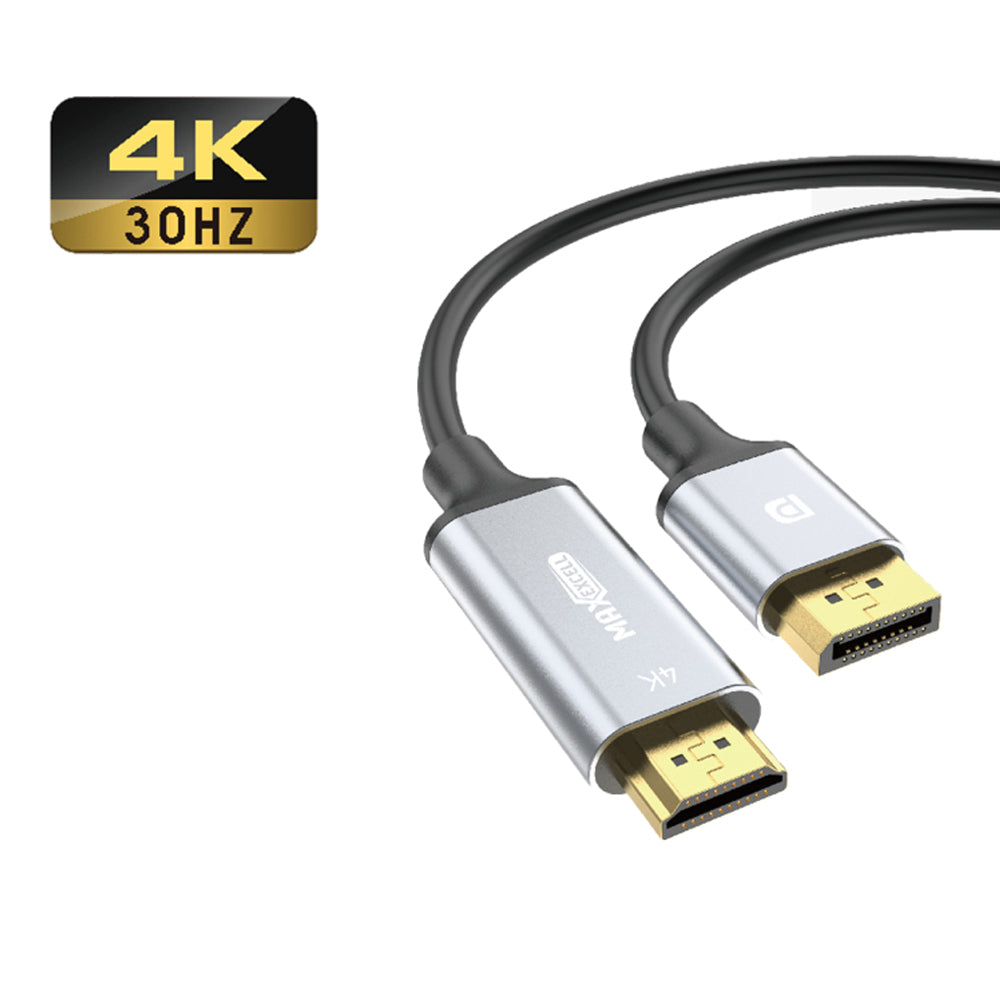 MAXEXCELL Cavo DisplayPort a HDMI 4K 30Hz – Alta Definizione 1,8 m
