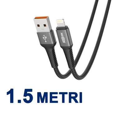 Cavo USB-A a Lightning 3.5A – Intrecciato, con Connettori in Alluminio - MAX-B108
