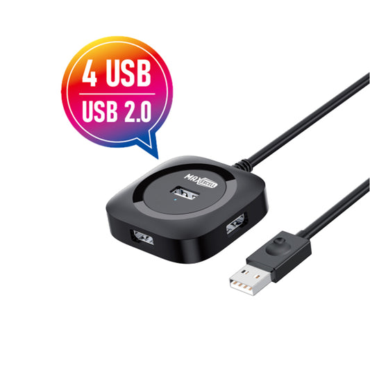 MAXEXCELL HUB USB 2.0 a 4 Porte – Espansione Pratica e Compatta