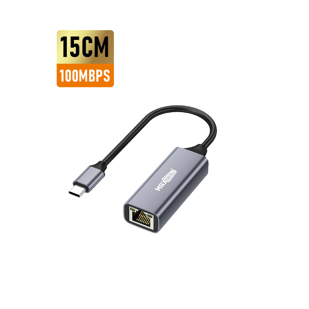 MAXEXCELL Adattatore da USB-C a Ethernet – Rete Stabile e Veloce