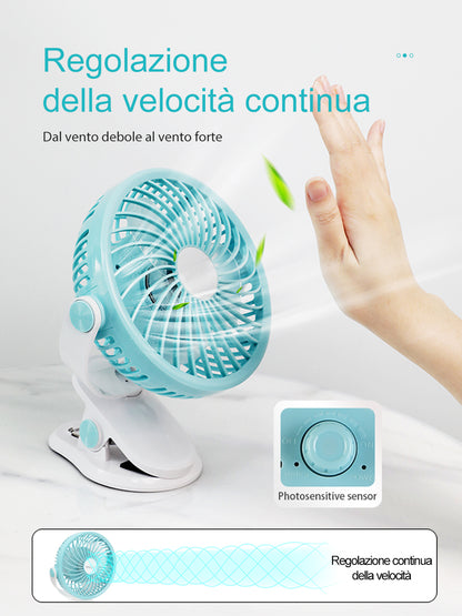 Ventilatore da Tavolo con Clip – Compatto, Silenzioso e Orientabile – Perfetto per Casa, Ufficio o Viaggio - MAX-J129