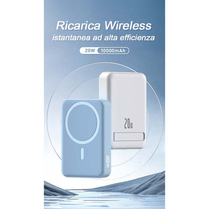 Power Bank 10000mAh – Ricarica Wireless 15W + USB-C 20W Bidirezionale - MAX-F106