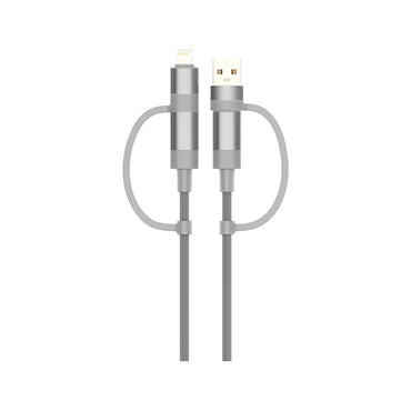 Cavo USB Multipla 4 in 1 – Lightning + USB-A + USB-C + Type-C, 1M, Carica Rapida 3.5A – Alta Qualità - MAX-B117