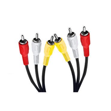 Cavo Audio 3 RCA a 3 RCA Maschio – Lunghezza 3 Metri – Segnale Stabile, Connessione Affidabile - MAX-N107