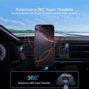 Porta Cellulare Auto – Supporto Magnetico con Attacco alla Bocchetta d’Aria, Universale e Compatto – MAX-I121