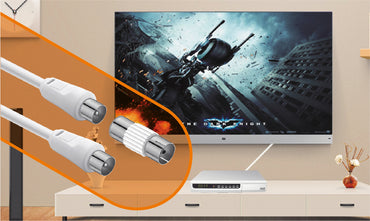 Cavo Coassiale Antenna TV – Maschio a Maschio + Adattatore Femmina/Femmina Incluso - MAX-B127