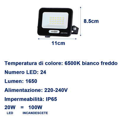 Faretto LED da Esterno – Impermeabile IP65, Luce Potente a Risparmio Energetico, Ideale per Giardini- MAX-0112