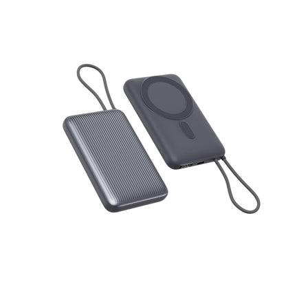 Power Bank 10000mAh - Wireless 15W, Output 22.5W, Cavo USB-C Integrato - MAX-F105