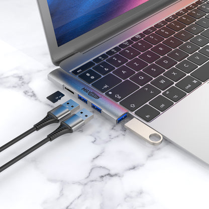 Hub Multiporta – Espansione USB-C con Porte HDMI, USB, SD, Lettore TF, Ricarica PD – Compatibile con Laptop, Tablet e Smartphone - MAX-J115