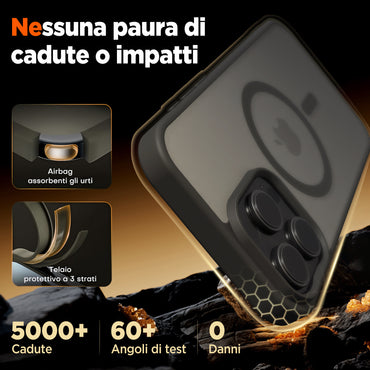 Custodia Magnetica in PC con Finitura Soft-Touch – Compatibile con iPhone – Cover Ultra Sottile - MAX-D143