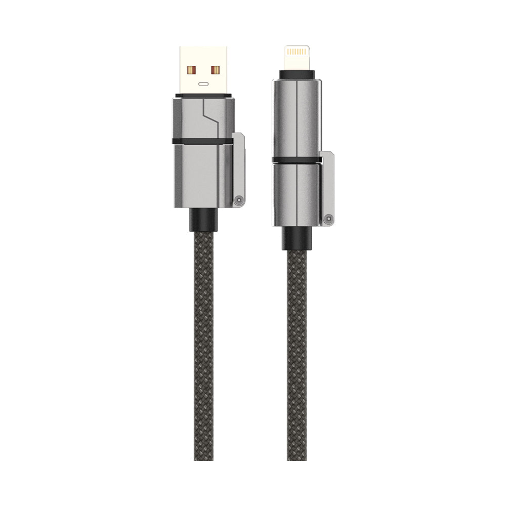 Cavo USB Multipla 4 in 1 – Lightning + USB-A + USB-C + Type-C, 1.2M, Carica Rapida 3.5A – Alta Qualità - MAX-B118