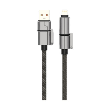 Cavo USB Multipla 4 in 1 – Lightning + USB-A + USB-C + Type-C, 1.2M, Carica Rapida 3.5A – Alta Qualità - MAX-B118