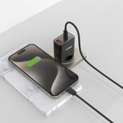 Caricatore da Muro 20W PD + QC – 2 Porte (USB‑C + USB‑A) con LED, Ricarica Ultra Rapida, Compatto e Sicuro - MAX-A114