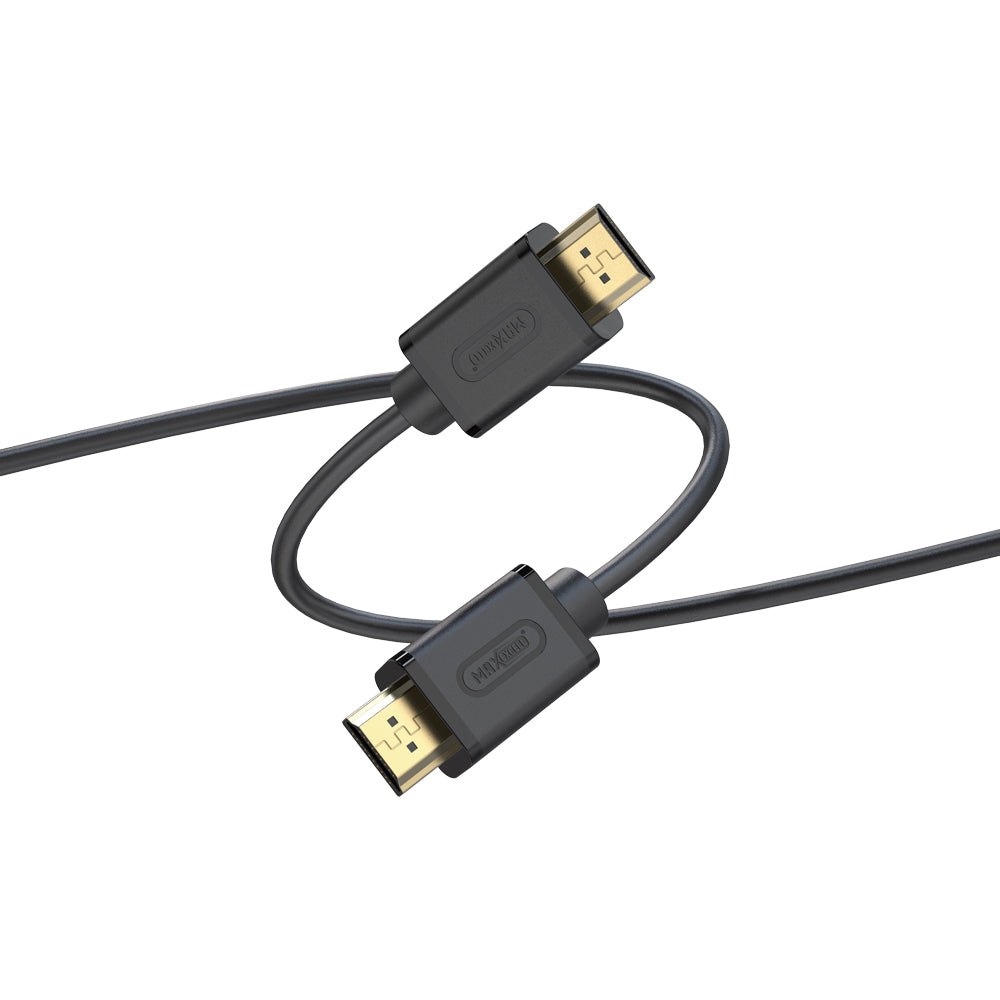 Cavo HDMI 1.4V – Full HD 1080p – Conduttore in Rame Rivestito in Acciaio – OD 7.0mm – Nero Opaco - MAX-B144