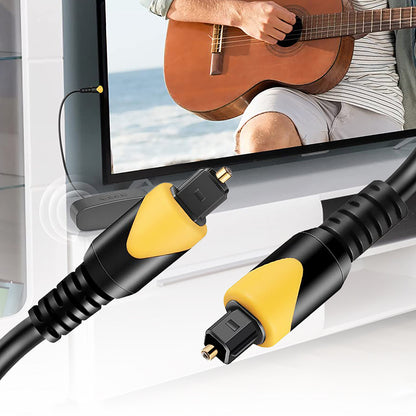 Cavo Audio Ottico Digitale Toslink a Toslink – 3 Metri – Design Bicolore con Stampo Personalizzato – OD 5.0mm - MAX-B145