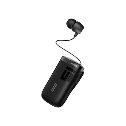 MAXEXCELL Auricolare Bluetooth – Wireless, con Microfono Integrato e filo retrattile