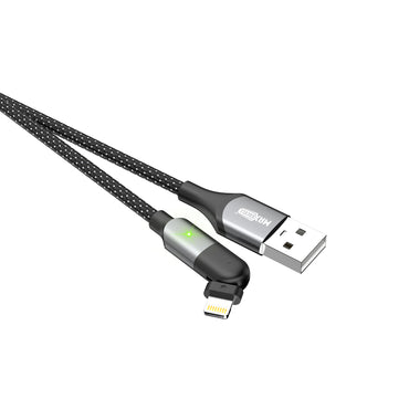 Cavo Dati e Ricarica 3.5A – 1 Metro – Rotazione 180° – Connettori in Lega di Zinco con LED – Cavo Intrecciato - MAX-B150
