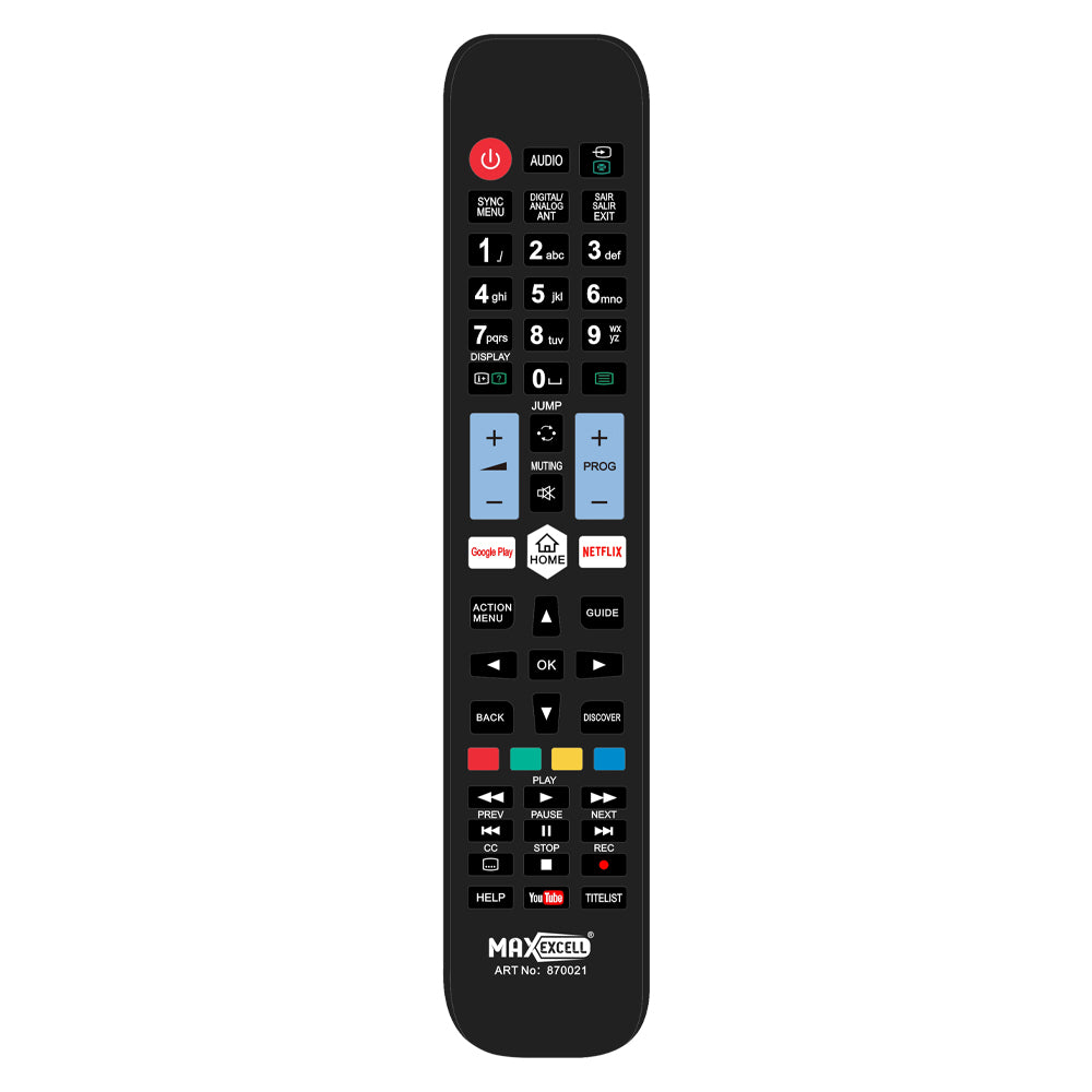 Telecomando Universale per Televisore – Compatibile con Smart TV, LED, LCD – Pronto all’Uso, Facile da Usare, Sostituisce Quello Originale - MAX-R100