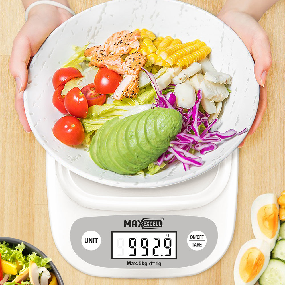 MAXEXCELL Bilancia Digitale da Cucina – Precisa e Compatta