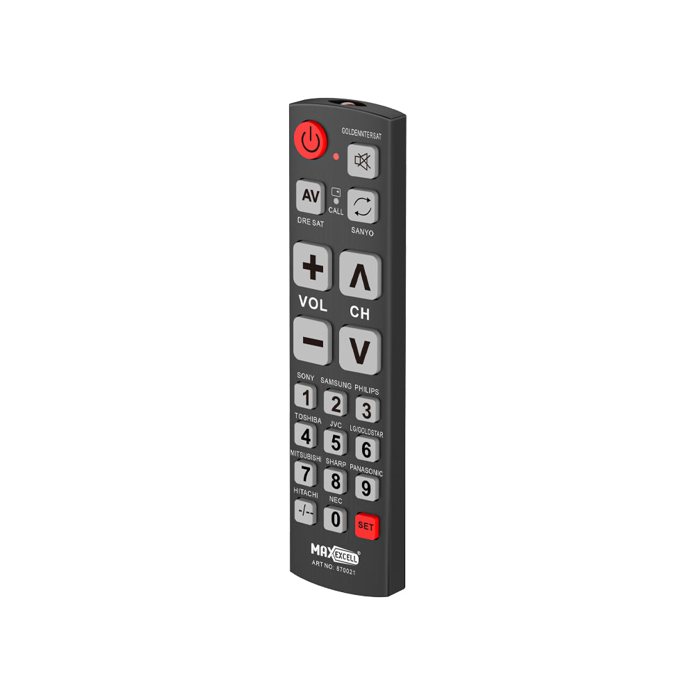 MAXEXCELL TELECOMANDO UNIVERSALE PER TELEVISORE (GRANDI TASTI)