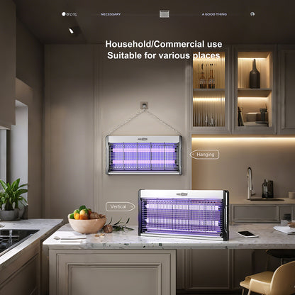 Lampada Antizanzare Elettrica LED Purple Wave – Tecnologia UV 360-400 nm, Silenziosa ed Ecologica, Uso Interno ed Esterno - MAX-J103