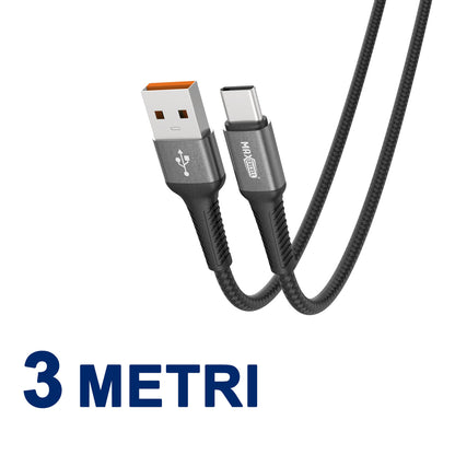 Cavo di ricarica USB-C 3.5A – Intrecciato, con Connettori in Alluminio - MAX-B109