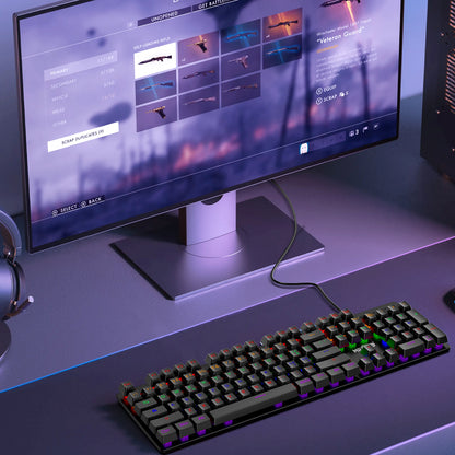 MAXEXCELL TASTIERA MECCANICA RGB CABLATA