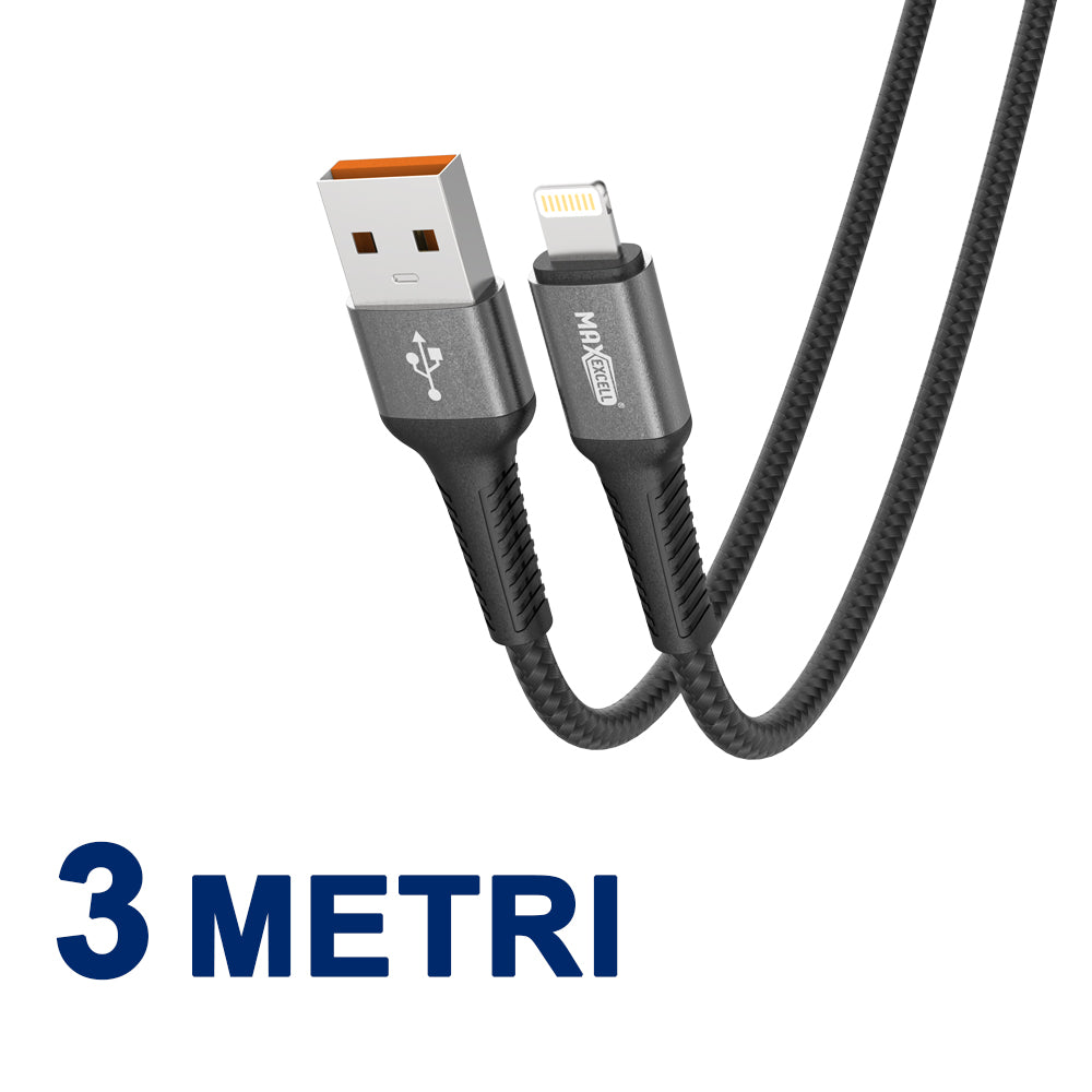 Cavo USB-A a Lightning 3.5A – Intrecciato, con Connettori in Alluminio - MAX-B108