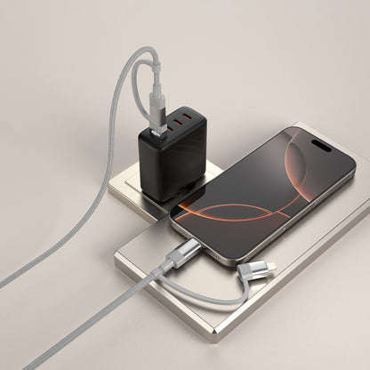 Cavo USB Multipla 4 in 1 – Lightning + USB-A + USB-C + Type-C, 1M, Carica Rapida 3.5A – Alta Qualità - MAX-B117