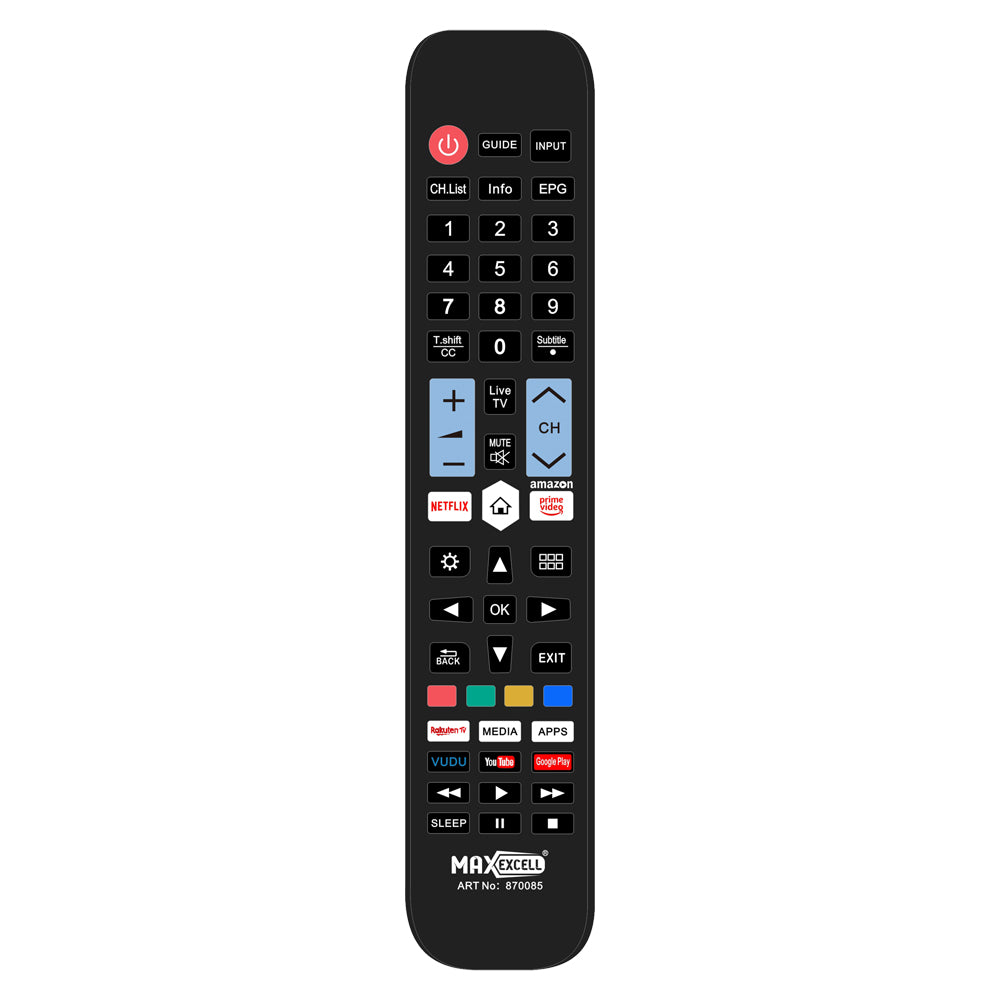 Telecomando Universale per Televisore – Compatibile con Smart TV, LED, LCD – Pronto all’Uso, Facile da Usare, Sostituisce Quello Originale - MAX-R100